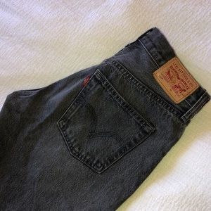 Levi’s, size 26, straight leg gray jeans.